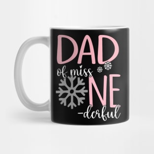 Dad Of Miss Onederful Father Winter 1St Birthday Of Girl Mug